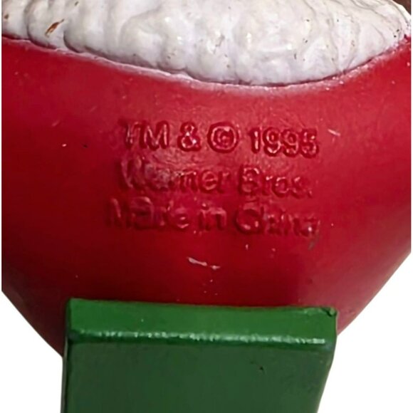 1995 Taz Christmas Ornament Santa Suit Jack-In-The-Box Holiday Miniature 1.25" - Picture 6 of 7